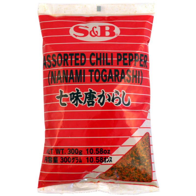 S B 七味唐辛子调味料300g 厨房调味 粮油调味 莱斯特韩品超市